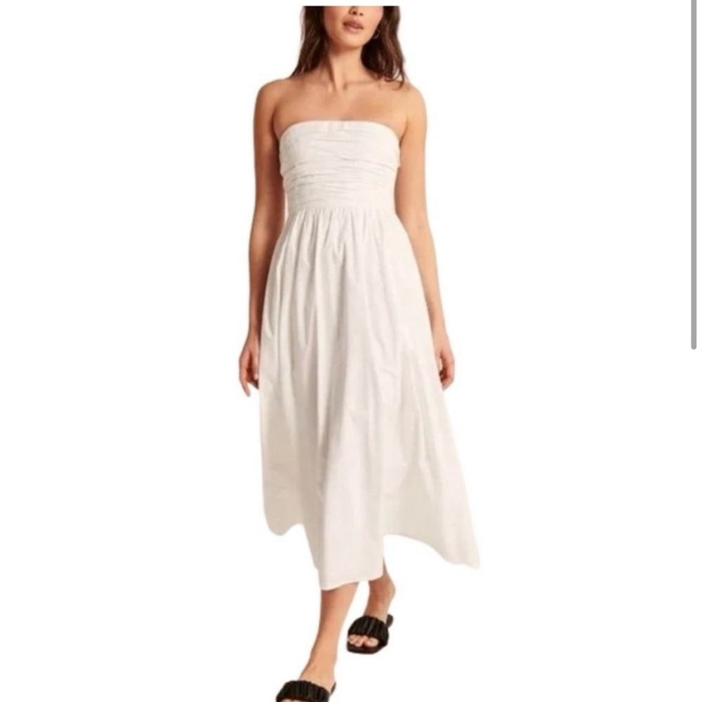Abercrombie & Fitch White Strapless Sundress Resort Wear